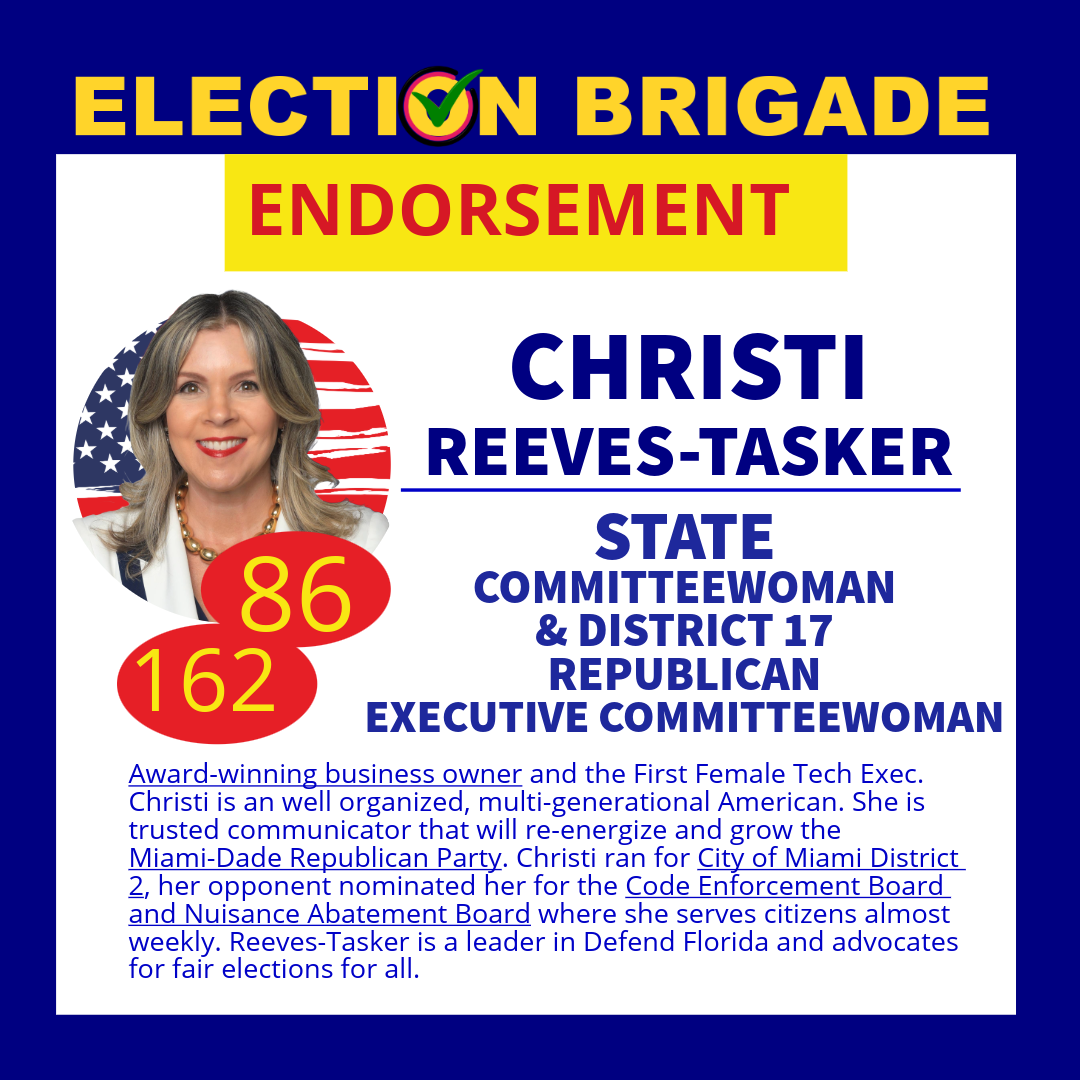 Christi reeves tasker for state committeewoman rec, , voter guides
